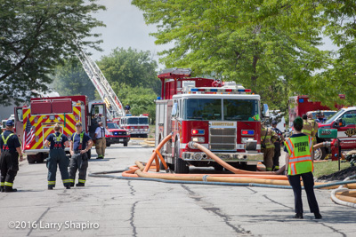 Gurnee (IL) firefighters battle fire in at a propane warehouse 7-28-16 at 3895 Clearview Court 7 Alarm fire Larry Shapiro photographer shapirophotography.net